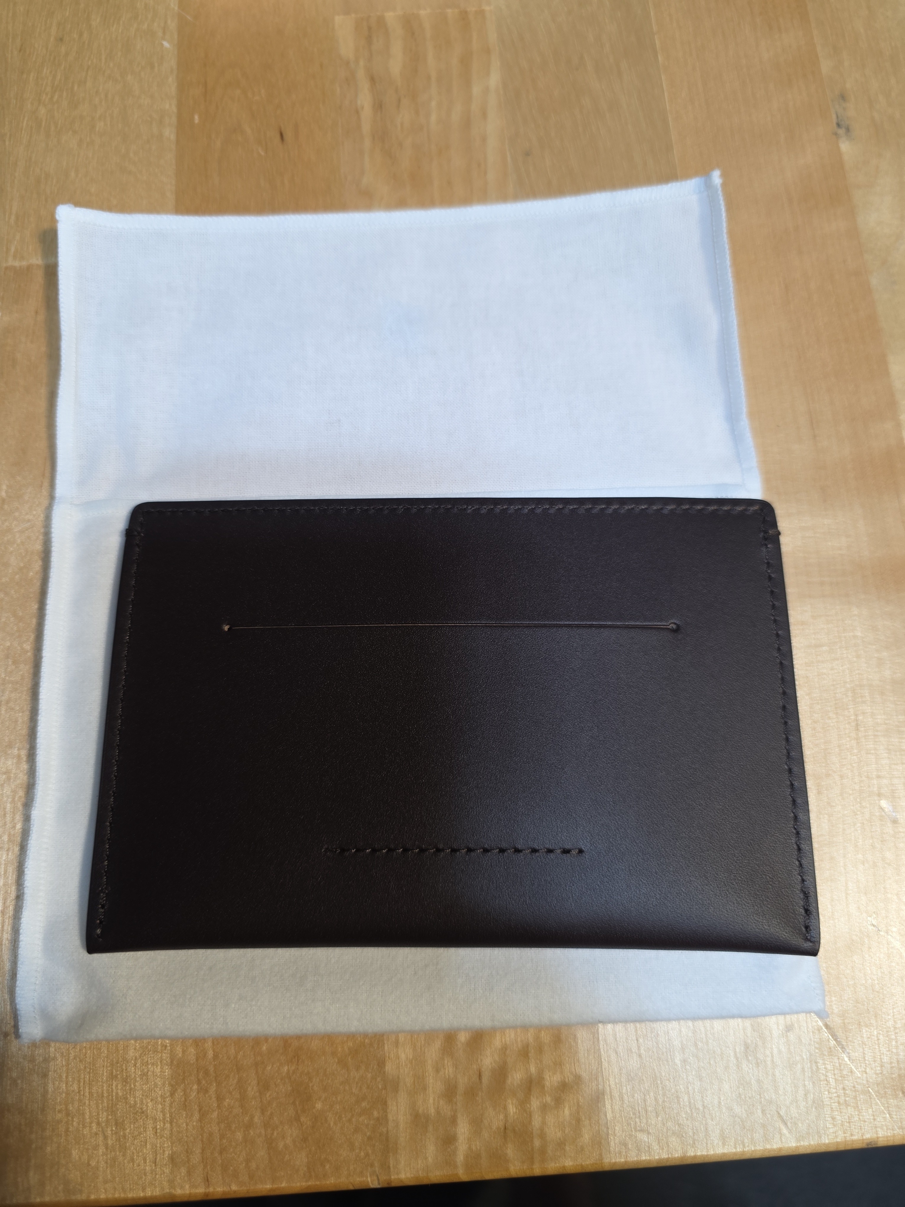 Brown Leather Passport Sleeve - Dark Brown — image 2 of 3
